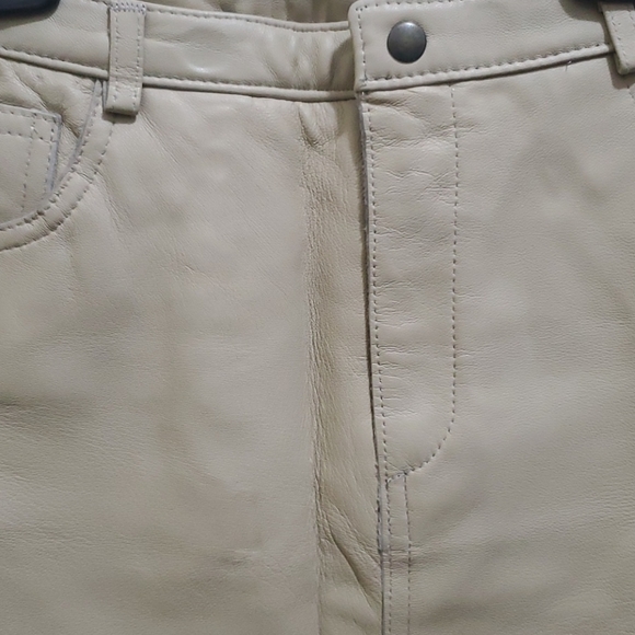 JACOB - TAN LEATHER SKIRT - Picture 2 of 10